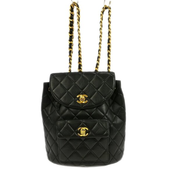 Chanel Black Lambskin Large Duma Backpack - Picture 1 of 12